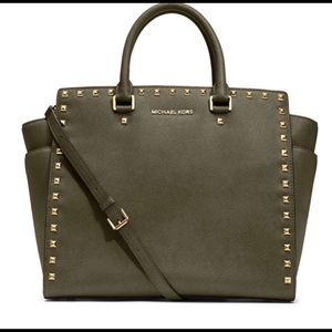 Michael Kors xl studded Selma purse, brand new!